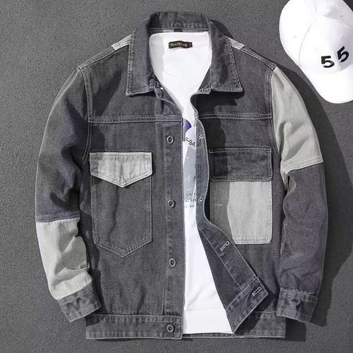 Men's Casual Button Down Denim Jacket Classic Jean Coat